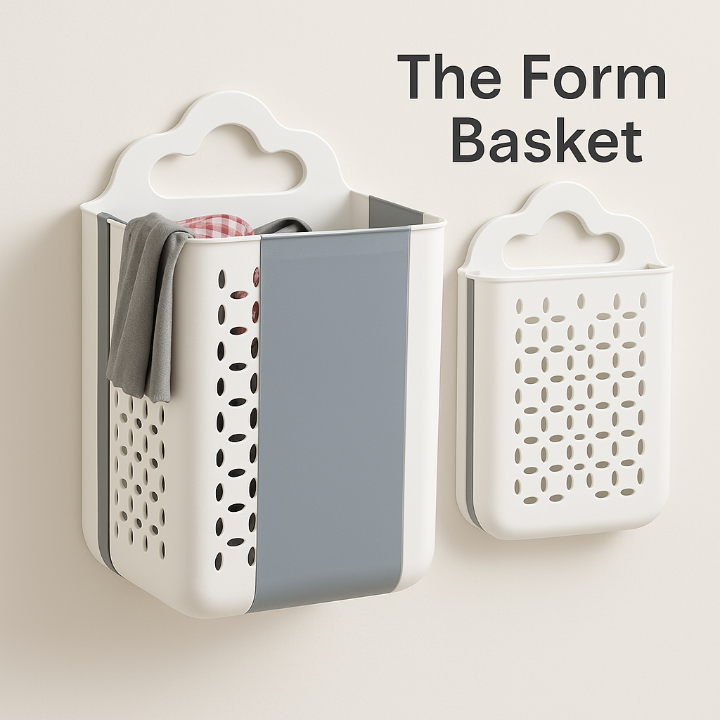 The Form Basket (Foldable Wall-Mounted Laundry Organizer)