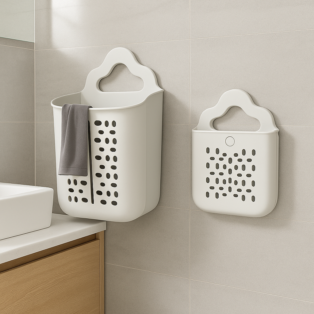 The Form Basket (Foldable Wall-Mounted Laundry Organizer)