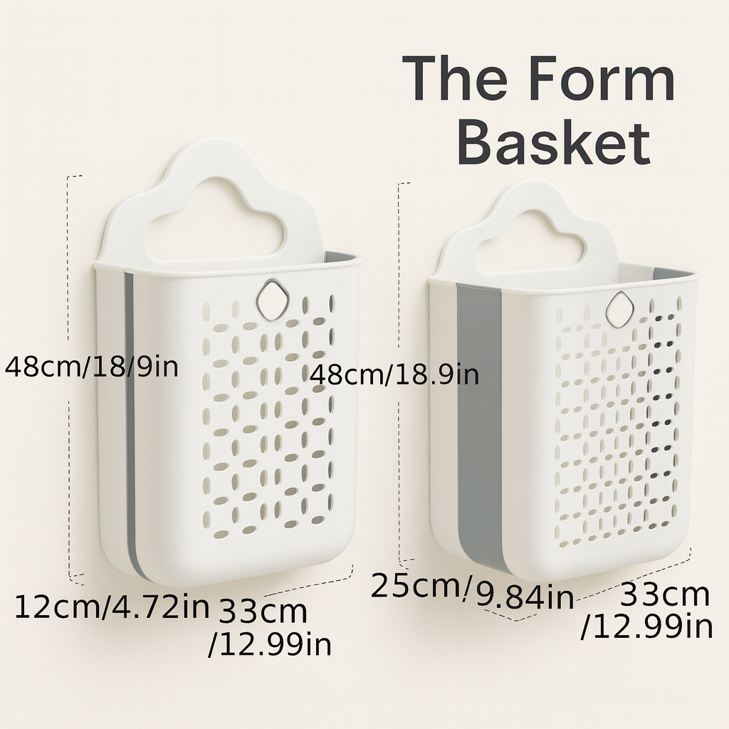 The Form Basket (Foldable Wall-Mounted Laundry Organizer)